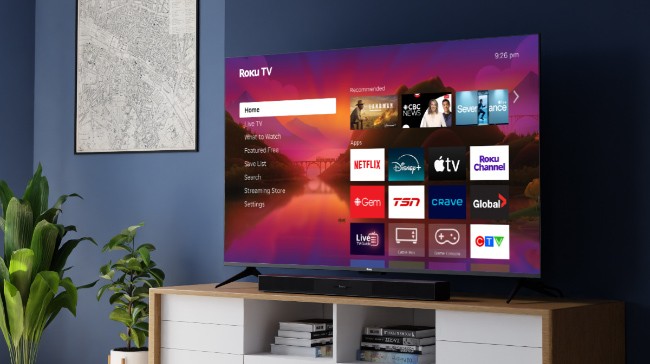 Roku Plus Series TV in a living room