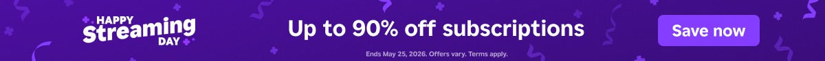 Happy Streaming Day - Up to 90% off subscriptions