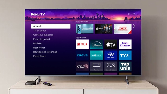 Roku TV sur meuble