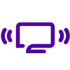 TV with audio signals icon