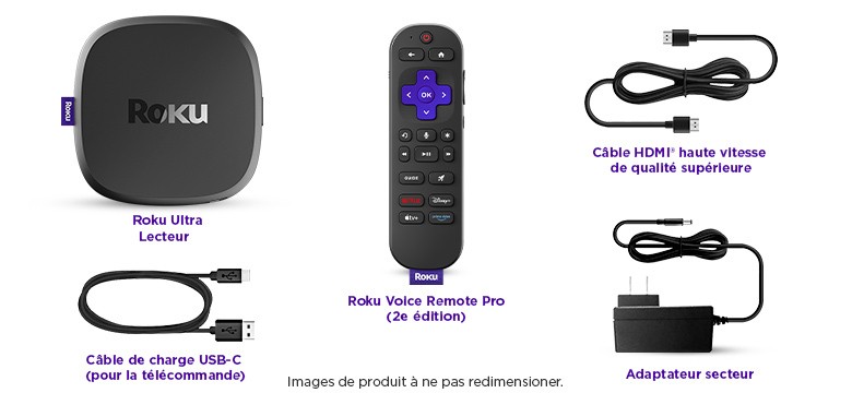 Tout le contenu de la boîte lorsque vous achetez le Roku Ultra