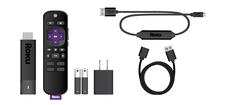 Items included when you purchase a Roku® Streaming Stick®+ 