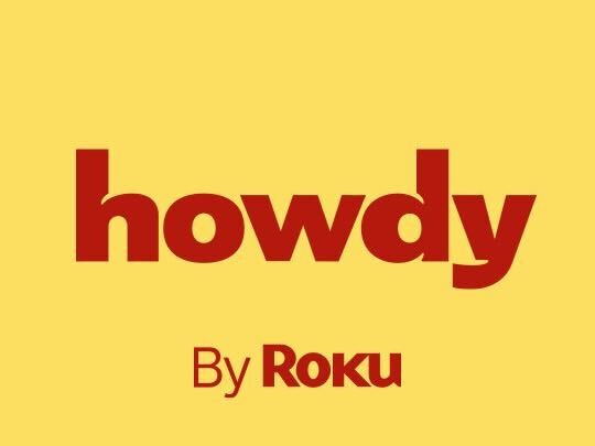 Howdy logo on RokuChannel Logo