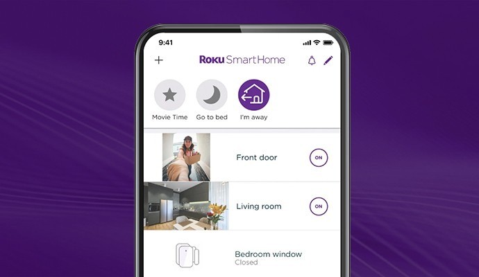 The Roku Smart Home mobile app UI screen