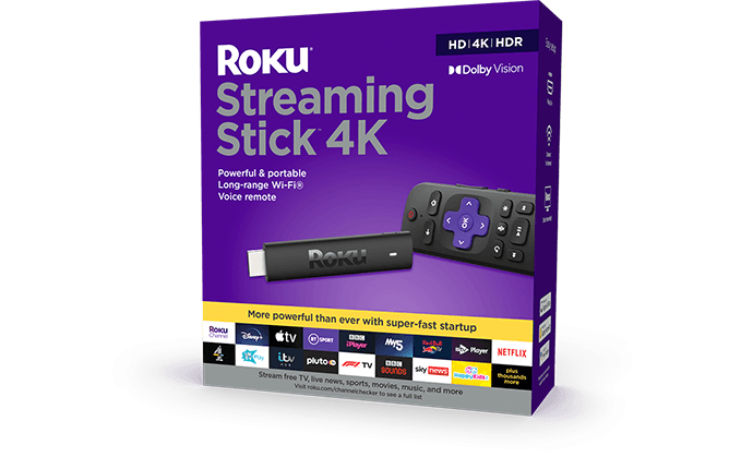 Roku Streaming Stick 4K  Dispositivo de Streaming 4K/HDR/Dolby Vision con  Control Remoto con controles de TV