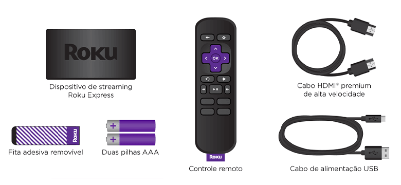 OMEGA TECH S.A. - Roku - ROKU STREAMING EXPRESS - 1080P - PUERTO HDMI PARA CONVERTIR  TV NORMAL EN SMART TV, CONTROL REMOTO.