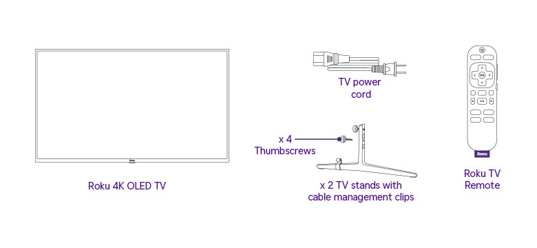 What’s in the box when you purchase a Roku Pro Series 4K OLED TV