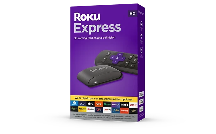 Roku Express, Poderoso streaming en HD. Bajo costo.