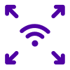 Icon depicting long range Wi-Fi signal