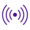 Icon depicting long range Wi-Fi signal