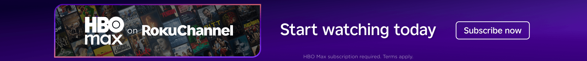 Max plans start at $9.99/mo. on Roku. See all plans.