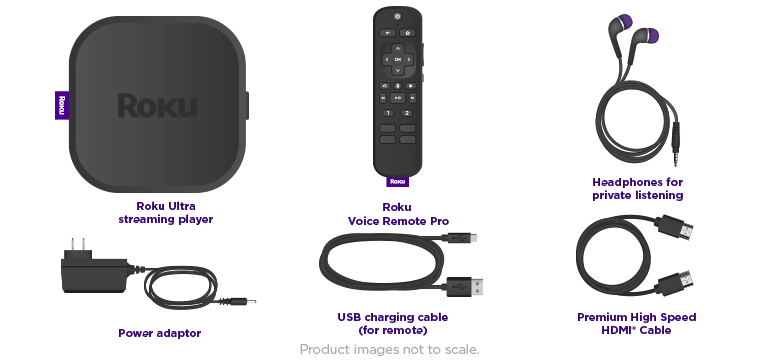 All items in the box when you buy Roku Ultra