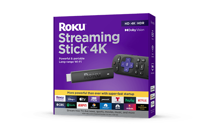 Roku® Streaming Stick® 4K+, Powerful & portable HD & 4K streaming stick