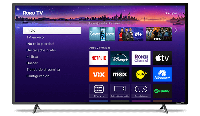 Roku&nbsp;TV en pantalla