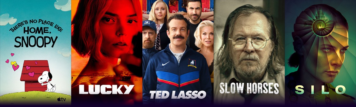 An image of Movie and Show selections from Apple TV on The Roku Channel