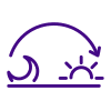 Icon depicting night turning into day