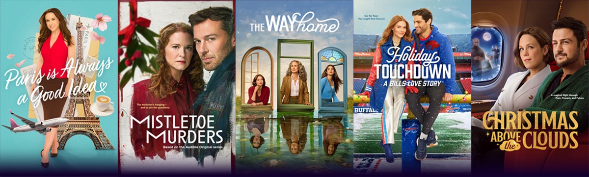 An image of Movie and Show selections from Hallmark+ on The Roku Channel