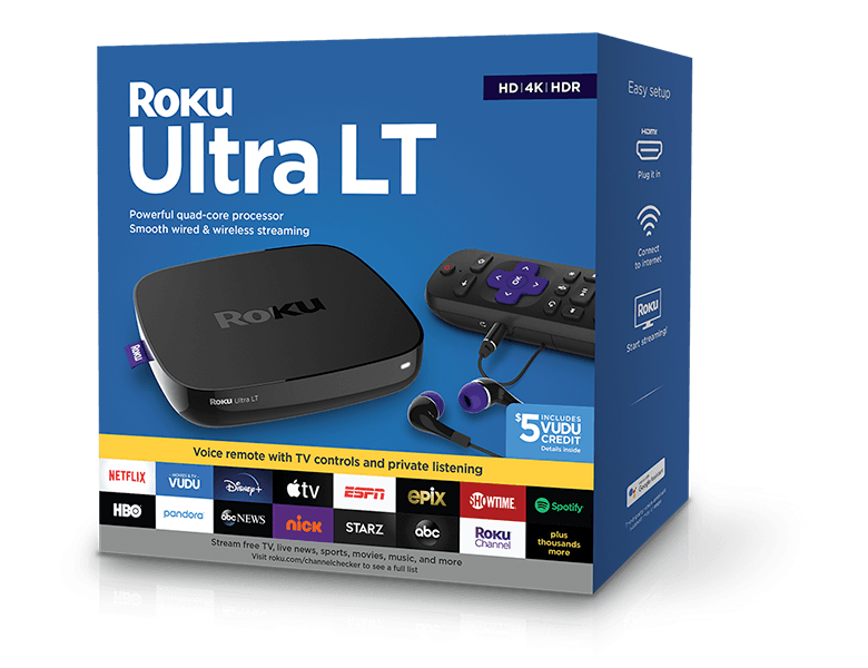 Roku Ultra LT Powerful 4K streaming Roku