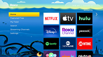 How Do I Change The Theme Pack To Adjust The Look Of The Roku Interface Official Roku Support - roblox logo 800800 transprent png free download blue