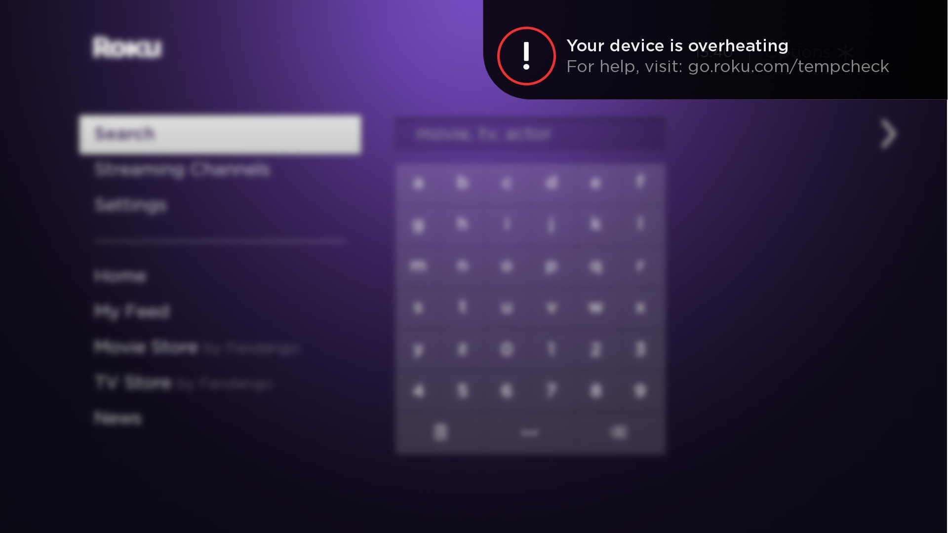 What to do if the red light is on or you see a “Your device is overheating” message Roku