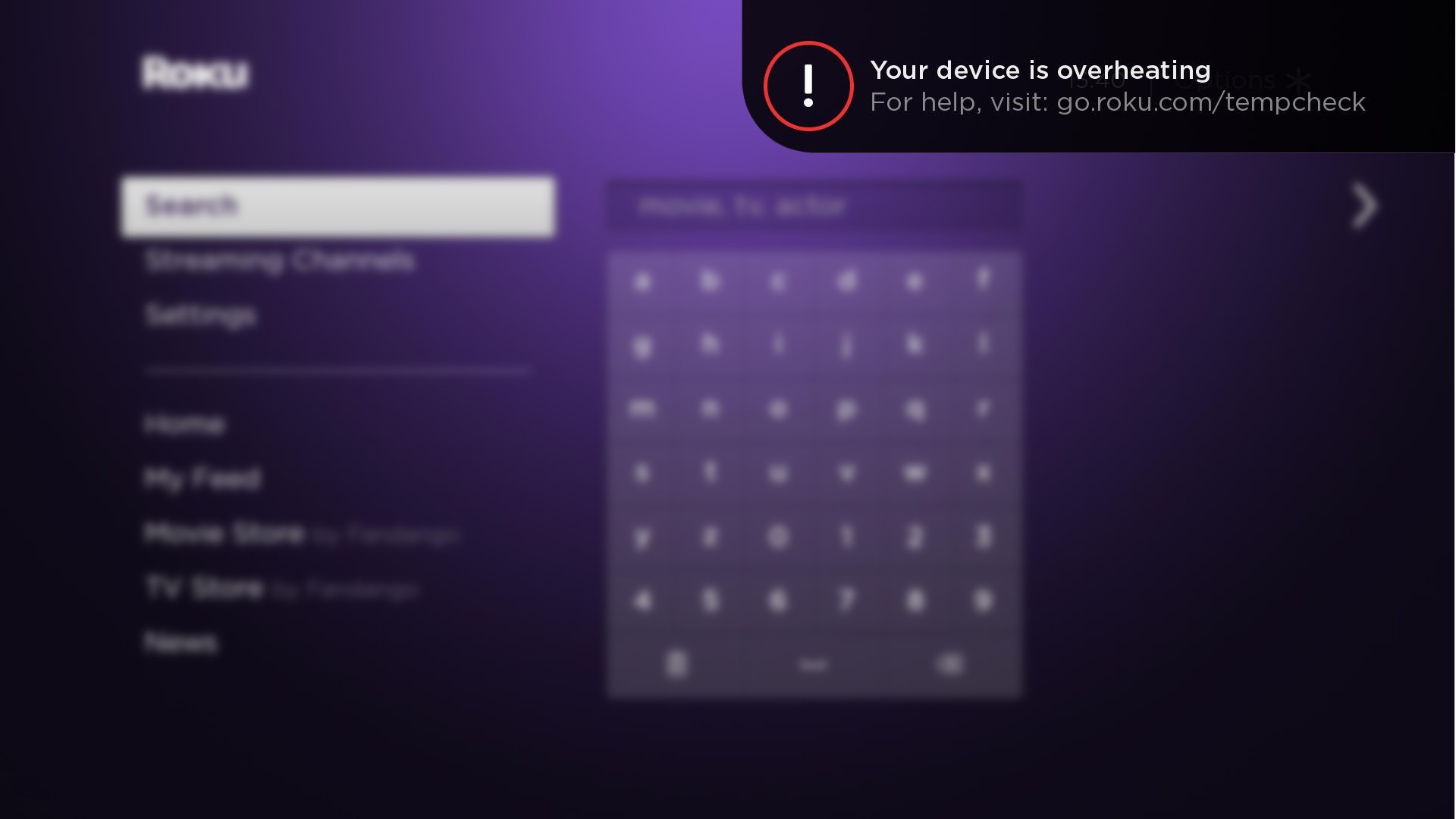 What to do if the red light is on or you see a “Your device is overheating” message Roku