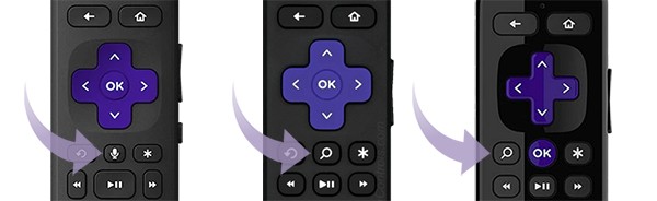 Roku voice remote search button location