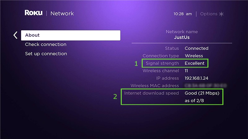 How to check the connection to your home network and the internet | Roku