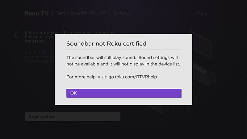 Why do I see “Soundbar not Roku certified” on my Roku TV™? - Why Is There No Sound On My Roku Tv