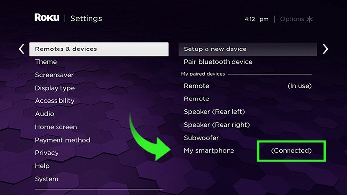 How do I connect a Bluetooth® device to my Roku® audio device