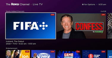 Watch over 350 Live TV stations through The Roku Channel